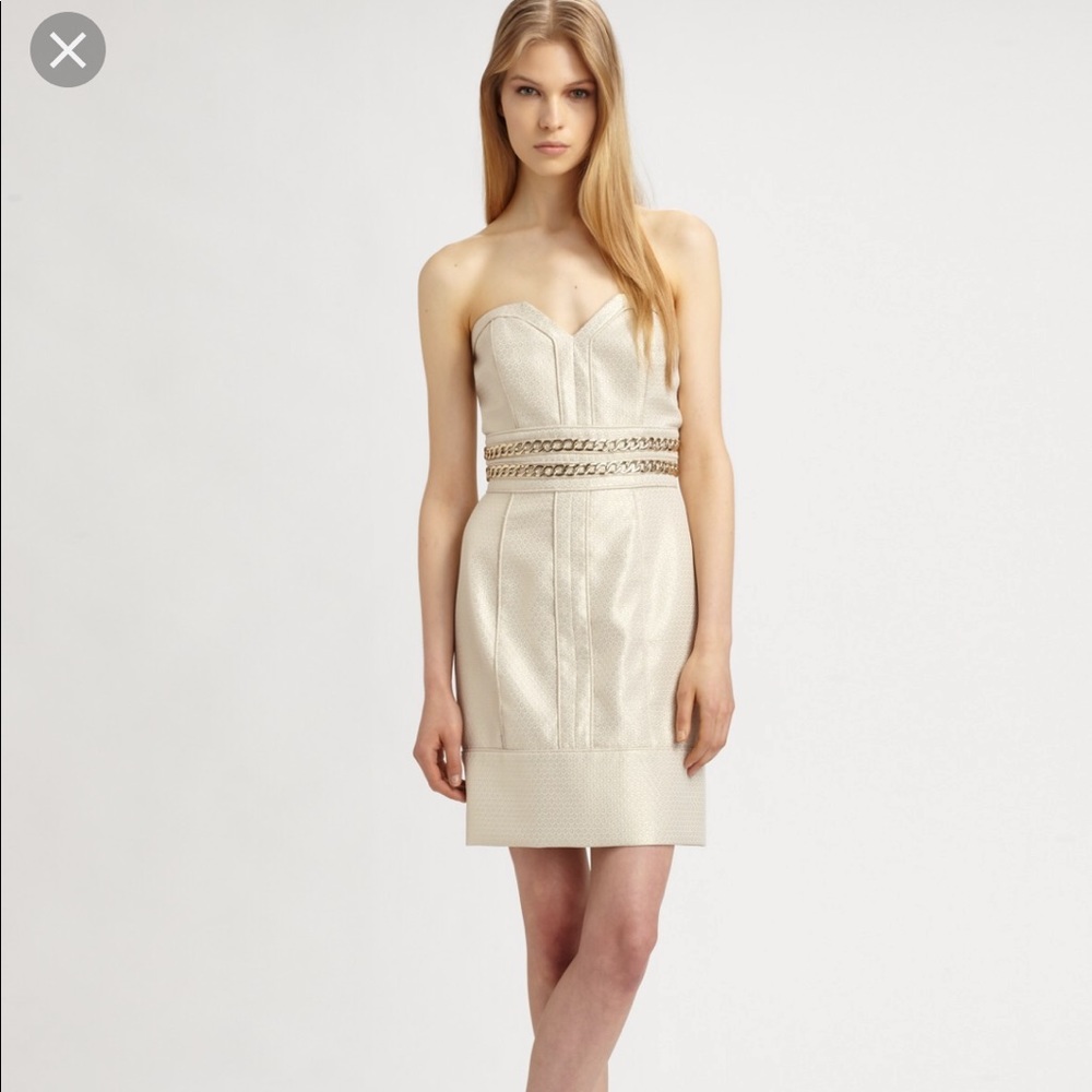 Like New Laundry by Shelli Segal gold dress size 2